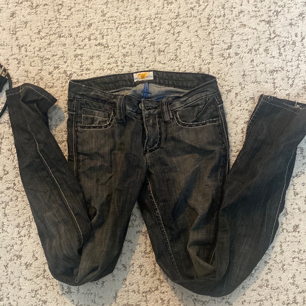 Black low rise jeans